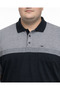 Men's Large Size Melange Black Polo Collar Short Sleeve Punto T-Shirt 5Xl-6Xl-7Xl-8Xl - 3