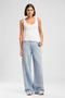 Kate Women's Loose Straight Fit Jean Pants Blue