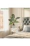 55cm Artificial Alocasia Tree Faux Plant with White Pot for Indoor Office Garden patio Home Decor - 6