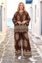 Brown Authentic Patterned Pants and Blouse Set - 4