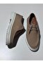 Nubuck Beige Leather Men's Classic Shoes - 3