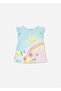 Baby Girl Rainbow Printed Dress Light Blue 1810