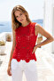 Sleeveless Lace/Crochet Woven Women's Blouse - 2