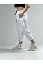 White Women's Jogger Pants with Stitching Detail Coc3149 - 3