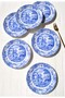 Set of 6 Special Design Premium Ceramic 20 cm Cake Plates Blue Dessert Plate - Old Town - 2