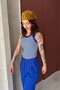 Cycling Collar, Thick Striped Bib, Flexible Camisole Fabric, Striped Sleeveless Long Tank Top - 4