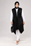 Plus Size Sequin Detailed Long Vest |   Lycra Comfortable Cut Hijab Vest