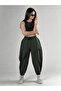Green Women's Jogger Pants with Stitching Detail Coc3144