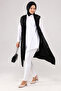 Plus Size Sequin Detailed Long Vest |   Lycra Comfortable Cut Hijab Vest - 5