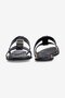Women's Slippers with Double Straps and Gold Buckle Maral Black - 4