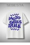 Moto Girls Rule Printed Premium Oversize T-Shirt