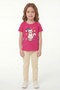 Printed Short Sleeve Girls' T-Shirt B7