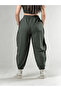 Green Women's Jogger Pants with Stitching Detail Coc3144 - 5