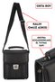 Black Color Piremium Medium Size Men's Handbag with Lock Mechanism and Shoulder Strap - 7