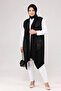 Plus Size Sequin Detailed Long Vest |   Lycra Comfortable Cut Hijab Vest - 6