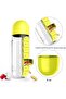 2-in-1 Pill Organizer Water Bottle 600ml, Portable Weekly Medicine Box with Drinking Cup - 4