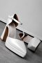 Nathan Women's Pointed Toe Ankle Strap Thick Heeled Shoes 4069 - 2