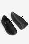 Women's Genuine Leather Casual Shoes Comfortable Flexible Sole Elastic Laces Vexor Black - 4