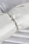 Stylish Brass Silver Color Honeycomb Model Zircon Stone Women's Bracelet Teachers Mothers Valentine's Day He