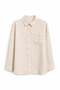 4628 Women's Pocket Detailed Modal Shirt Stone