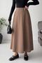 Women's Elastic Waist Flared Long Skirt Toprak 1063-72 - 5
