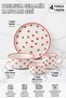 Red Love Series Handmade 4-Piece Single Person Special Ceramic Breakfast Set - 7