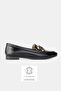 Women's Black Patent Leather Genuine Natural Leather 34-35-41-42 Size Buckle-Strap Ballet Flats