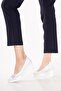 Genuine Leather Wedge Heeled Comfortable Summer Shoes Ars.210 White - 4