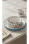 Spring Wreath Series Handmade 4 Piece Single Person Special Ceramic Breakfast Set - 2