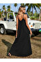 Women's v-neck strappy summer maxi dress with ethnic stripe detail in viscose - 5