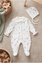 Floral Printed Newborn Baby Girl Romper with Pockets