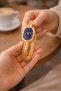Athira Women's Steel Watch Gold Color Navy Blue Dial Classic Band Oval Case Stylish, Luxury Wristwatch 2026 - 5