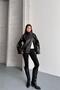 New Season Viral Zr Dik Collar Pattern Detailed Women's Leather Jacket - 3