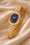 Athira Women's Steel Watch Gold Color Navy Blue Dial Classic Band Oval Case Stylish, Luxury Wristwatch 2026 - 2