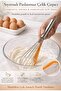 Striped Stainless Steel Whisk Egg Cream Dough Mixer with Silicone Head Kitchen - 2