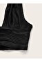Elastic Halter Neck Cropped Low-Cut Blouse - 3