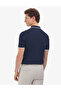 Navy Blue Regular Fit 100% Cotton Buttoned Polo Collar T-Shirt 50327859-Vr033 - 5