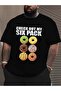 Unisex Six Pack Printed Oversize Crew Neck T-Shirt