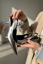 Vinto Silver Women's (3 cm Heeled) Pointed Toe Short Kitten Heel Shoes - 5