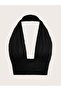 Elastic Halter Neck Cropped Low-Cut Blouse