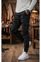 Men's Jogger Quality Cotton Cargo Pants with Elastic Waist and Cuffs and Cargo Pockets - 2