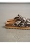 26Y-180-59084 Genuine Suede Leather Buckle Detail Women's Closed Clog Slippers Loafer - 3