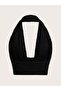 Elastic Halter Neck Cropped Low-Cut Blouse - 2