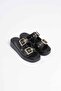 Denver Premium Black Buckle Summer Slippers - 3