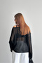 Women's Balloon Sleeve Summer Knitwear Blouse - 5