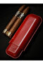 Premium Leather Cigar Case 2 Capacity – Red Edition - 7