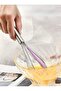 Striped Stainless Steel Whisk Egg Cream Dough Mixer with Silicone Head Kitchen - 3
