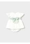 Baby Girl Floral Belted Dress Panties Set Ecru 1886 - 3