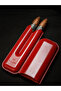 Premium Leather Cigar Case 2 Capacity – Red Edition - 6