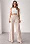 Buckle Detailed Loose Trousers 70626 - 3